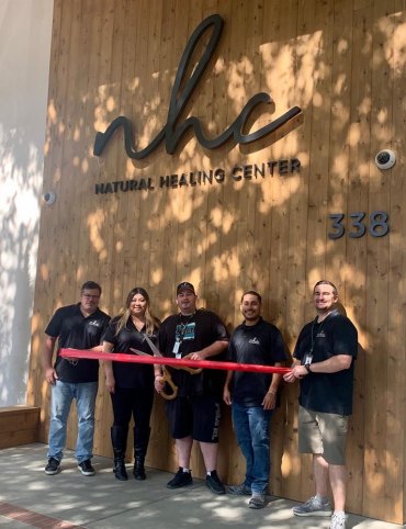 Local cannabis dispensary, NHC, celebrates its 'official' grand opening Saturday Left to right: Joe Armendariz, Val Garcia, Helios Dayspring, Luis Armando Gonzalez, Jake German.